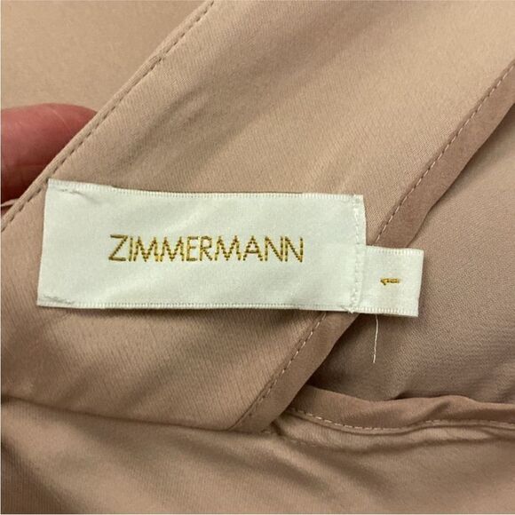 Zimmermann 100% viscose Elegant Pink Long Sleeve ruched Dress, S - Picture 12 of 13